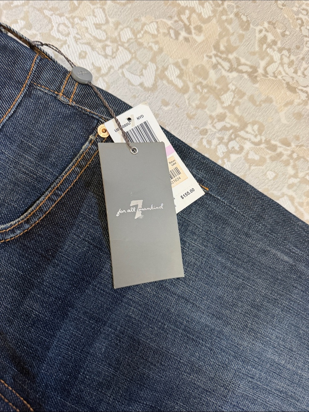 7 For All Mankind Dark Indigo Flare Jeans - Picture 2 of 8